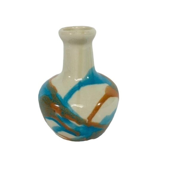 Vintage Art Pottery Pitcher Vase Glaze Cottagecore Rustic Shelf Decor Pottery - Picture 3 of 11